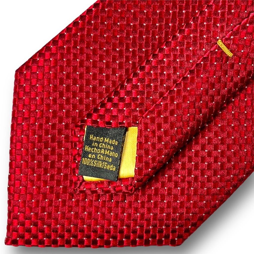 DONALD TRUMP EUC Men’s Red Basketweave 100% Silk Tie - Picture 5 of 6